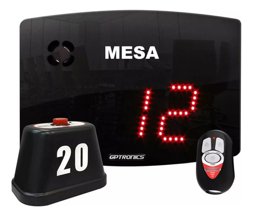 Chama Garçom Eletrônico Com 10 Campainhas De Mesa