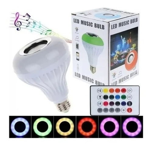 Ampolleta Led Parlante Bluetooth Control Música