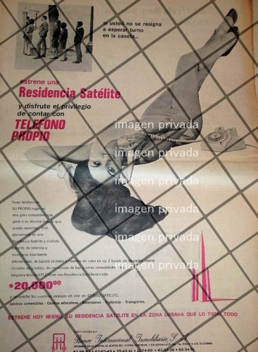 Publicidad Retro Colonia Ciudad Satelite D.f. 1969  Poster 3