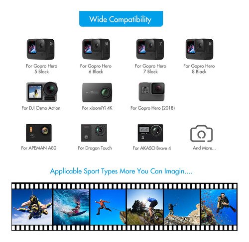 Imagen 5 de 6 de Kit De Montaje Para Cámara Con 7 Xiaomi 5 Con Insta360 Sport