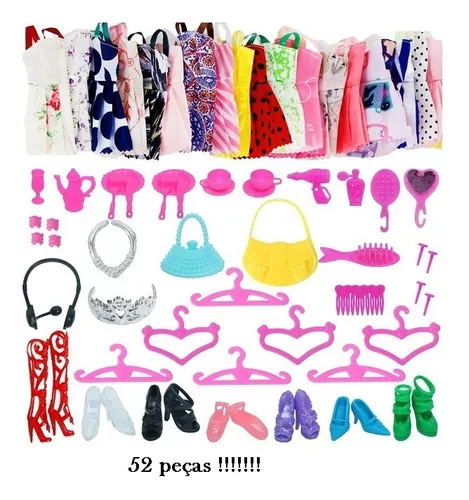 Roupas Rupinhas Para Boneca Barbie Kit Com 10 Peças