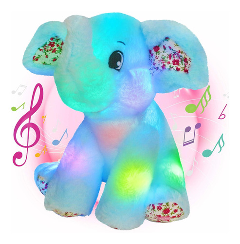 Bstaofy Juguete De Peluche De Elefante Con Luz Musical De 12