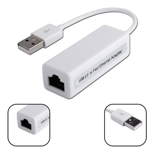 Adaptador Placa De Red Usb A Ethernet Rj45 