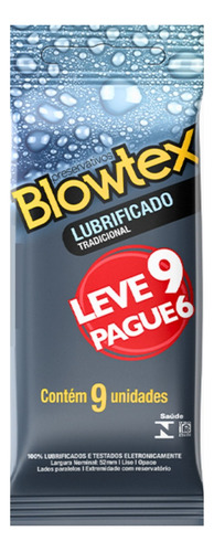 Preservativo Tradicional Leve 9 Pague 6 Unidades Blowtex 