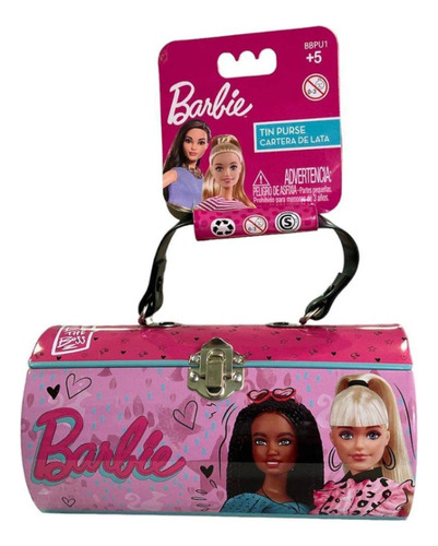 Cartera Metalica Niña Barbie 