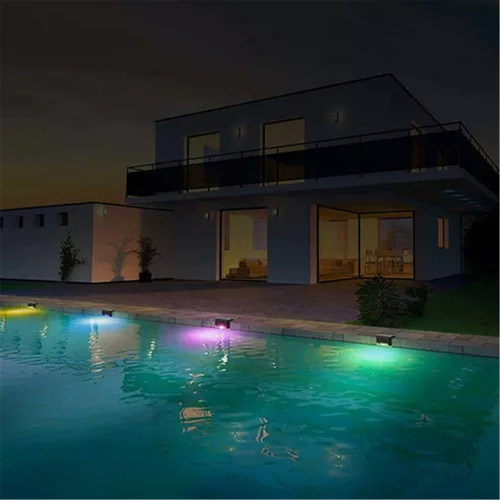 Luces Solares Para Piscina, Paquete De 8, Luces Led Para
