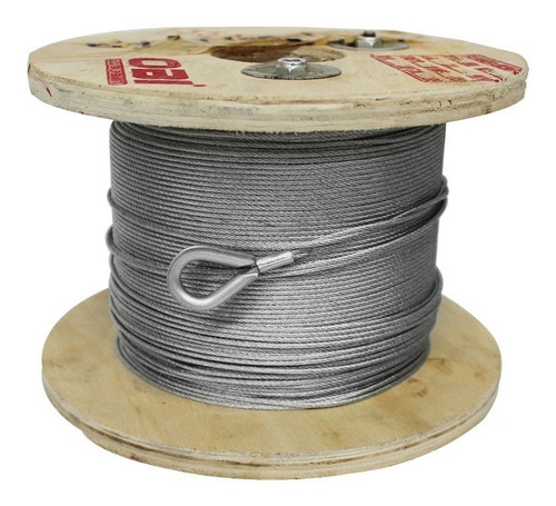 Imagen 3 de 3 de Cable De Acero Galvanizado 7x7 1/8 Con 150 Mts Obi