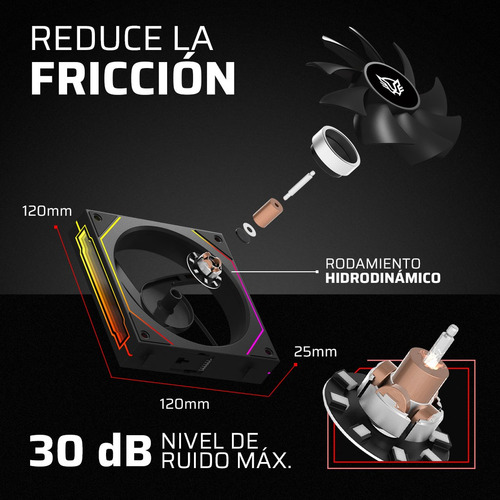 Kit 3 Ventiladores Magenticos Para Pc Eolox Link Exl95 Led Negro
