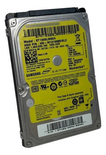 Disco Rigido Interno Hd 1tb St1000lm024 2,5 Notebook Ps3 Ps4 (Recondicionado)