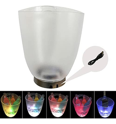 Cubeta De Hielo Led Pesandy, 4l De Gran Capacidad Cubitera D