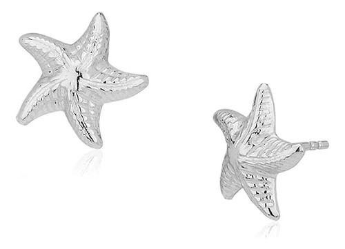 Pendientes De Estrella De Mar De Joyería De Plata Esterlina 