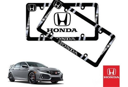 Par Porta Placas Honda Civic Type R 2.0 2017 A 2020 Original