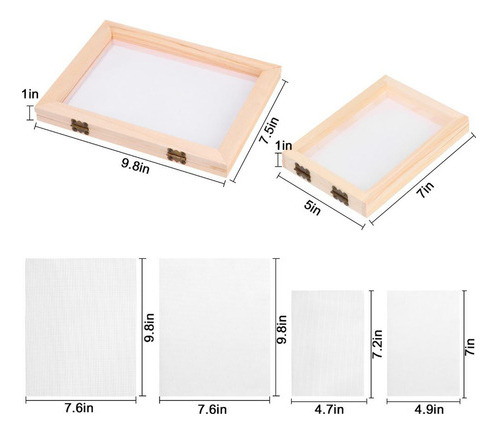 Kit De Marco De Molde Para Hacer Papel De Madera, Molde Dúpl