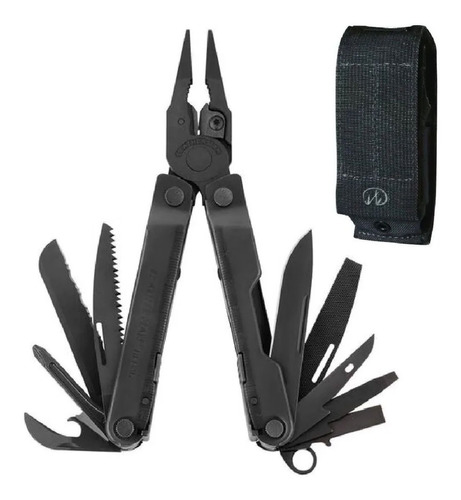 Pinza Multifuncion Leatherman Rebar Black 17 Usos + Funda