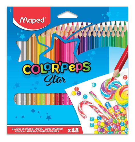 Maped Lápices De Color Triangular De Colorpeps 48 Paquete