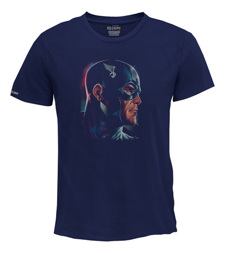 Camiseta Capitán América Logo Pecho Película Tv Hombre Bto