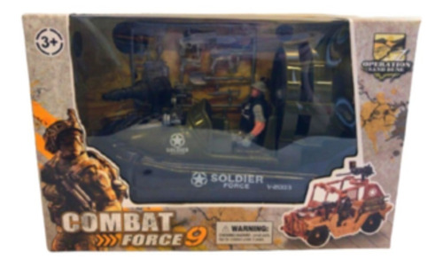 Set Militar Lancha Con Soldado - Blower - Art.bl3842