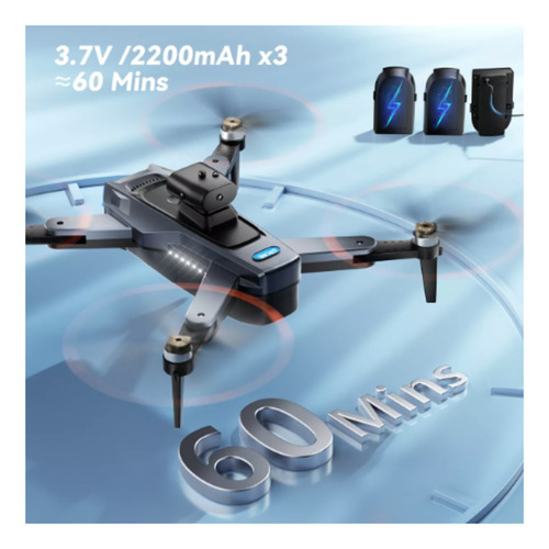 Drone 4k Dual Cámara Hd Gps 5g Wifi Fpv 3 Baterías