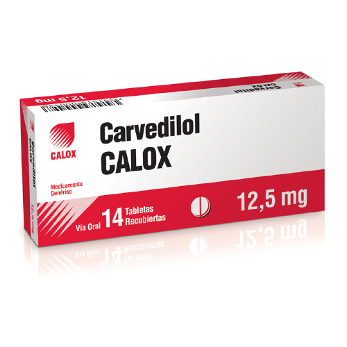 Carvedilol Calox 12,5mg  X14 Tabletas