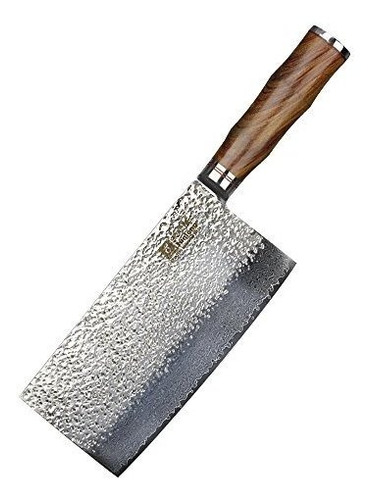 Sunlong Damasco 7inch Inicio Chino Chef Cuchillo Vegetal Cuc