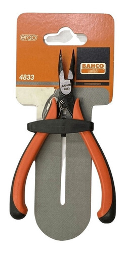 Pinza De Punta Plana Curva Semi Redonda Lisa Bahco 4833