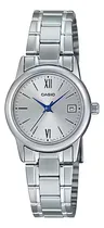 Comprar Reloj Casio Dama Ltp V002d Acero Numeros Romanos Fechador Color De La Correa Plateado