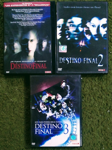 Lote Destino Final 1, 2 Y 3 Dvd Originales 