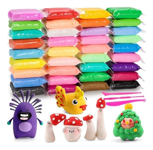 Pack De 36 Masas Slime Moldeable Colores Surtidos No Tóxico