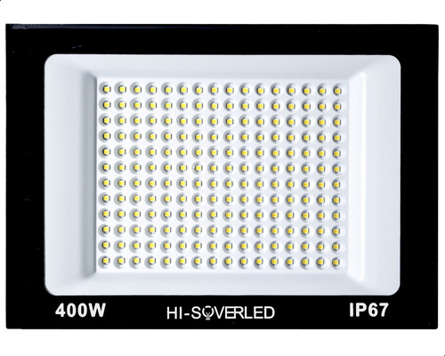 Refletor Hi-soverled Led 400w Smd Prova D´água Ip66 Holofote 6500k Cor da carcaça Preto Cor da luz Branco-frio 110V/220V