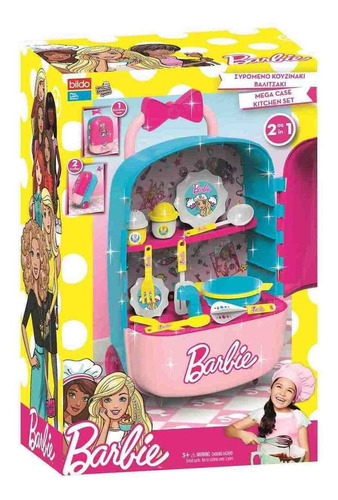 Barbie Mega Case Trolley Juego De Cocina 2 En 1 Color Multicolor