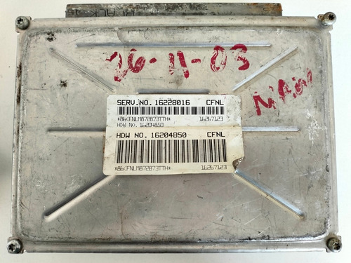 Computadora Chevrolet Cavalier S-10 16228016 16204850 97-00 (Usado)