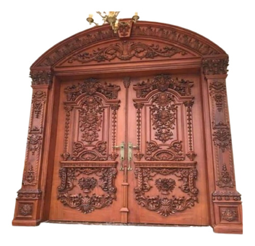 Puerta Solida Madera De Caoba Puerta De Entrada Elegante