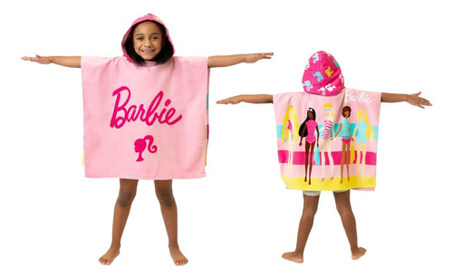 Franco Barbie Kids Beach/pool/bath/camping Hooded Towel Ponc