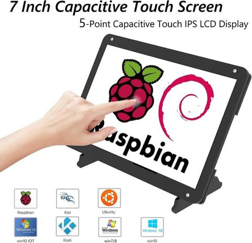 Monitor De Pantalla Táctil De 7 Pulgadas Para Raspberry Pi,