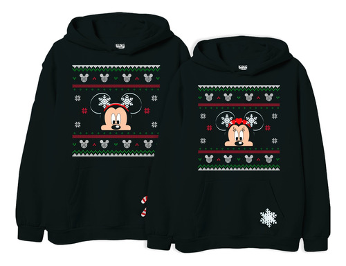 Ugly Sweater Mickey Minnie Navideño Combo Parejas 