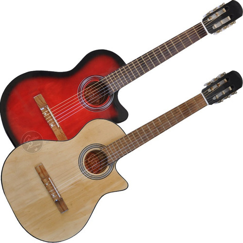 Pack X 2 Guitarras Electroacusticas Corte Nylon Funda Pua