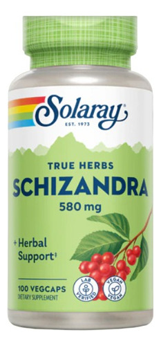 Solaray Schizandra 580mg 100ca - Un - Unidad a $950