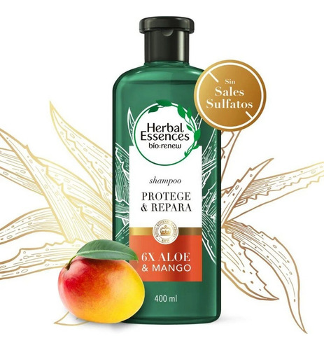Shampoo Herbal Essences Bio Renew 6x Aloe & Mango 400 Ml