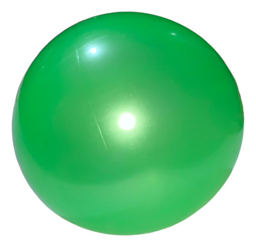 10 Pelota Verde Color Liso Plastico Mayoreo Niño Fiesta