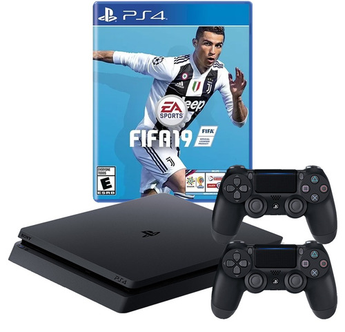 Playstation 4 Slim 1 Tb + Fifa 19 + 2 Joystick, Macrotec