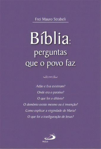 Bíblia, De Strabeli Mauro. Paulus Editora Em Português