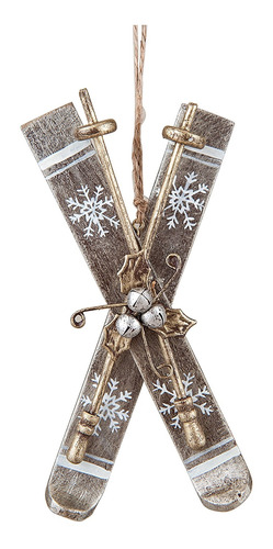 Cf Home Decoracion Decorativa Navidad Esqui Alpino Dorado