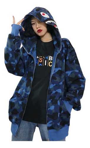 Sudadera Con Capucha Shark Head Camo