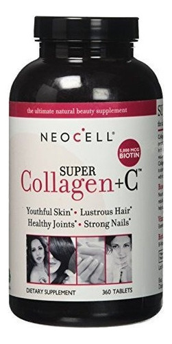 Neocell Super Collagen Tipo I Y Iii Vitamina C 360 Tabletas