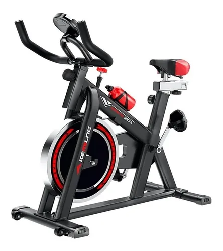 Bicicleta Estática Spinning 8Kgs Roja-Negra