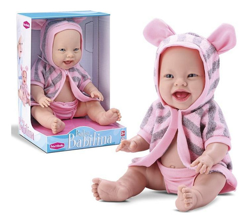 Boneca Baby Babilina Banho 23 Cm C/ Manta - 138751