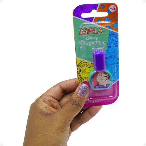 Esmalte Infantil Impala Princesa Ariel - Sua Voz Tem Poder Cor Azul-turquesa
