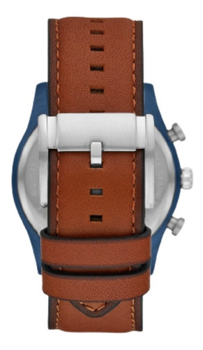 Reloj Fossil Azul Bq2512 Original 44 Mm Color de la correa Piel