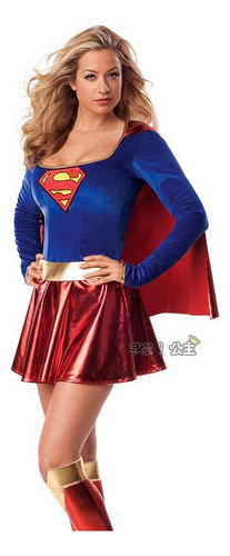 Disfraz De Cosplay De Animación De Supergirl De Halloween