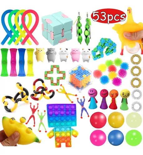 53 Peças Bubble Relliver Stress Fitget Toys Pop It Sensory T